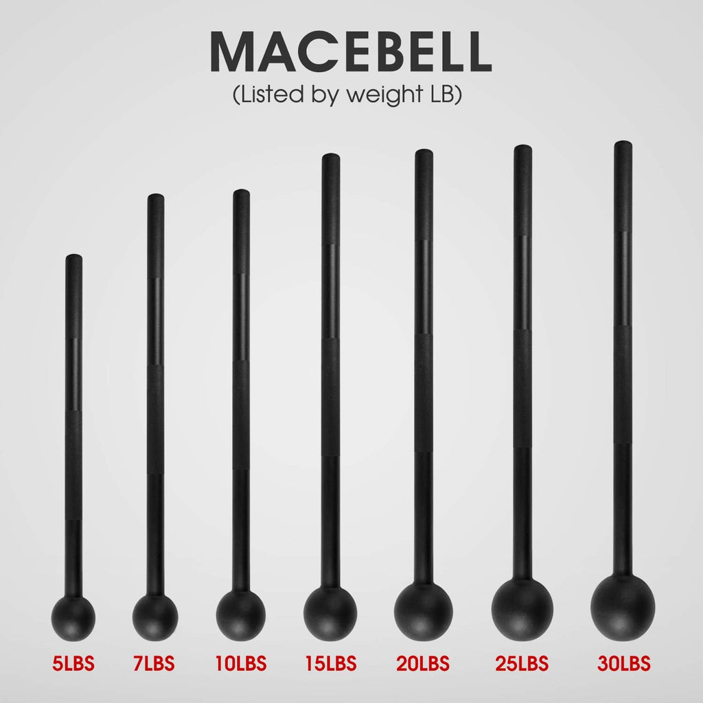 Steel Mace Bell for Strength Training, Support Full Body, Muscles, Shoulder, Grips & Forearms Workouts, Stretching 5, 7, 10, 15, 20, 25, 30 LB for Woman & Man