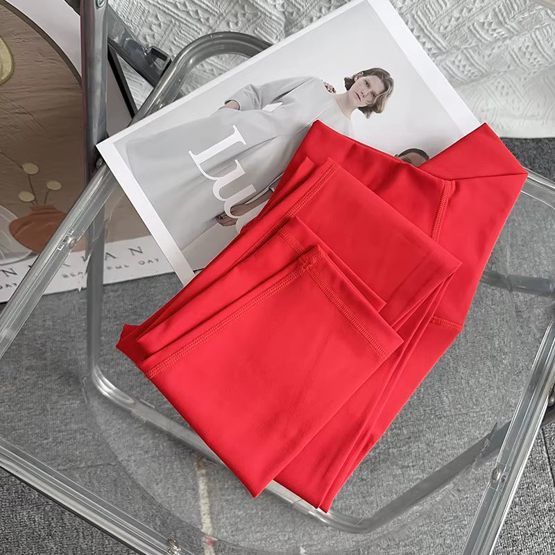 Hot Sale Fitness Female Leggings Running Pants Naked Feeling Leggings High Waist Push up Sport Women Fitness Running Yoga Pants