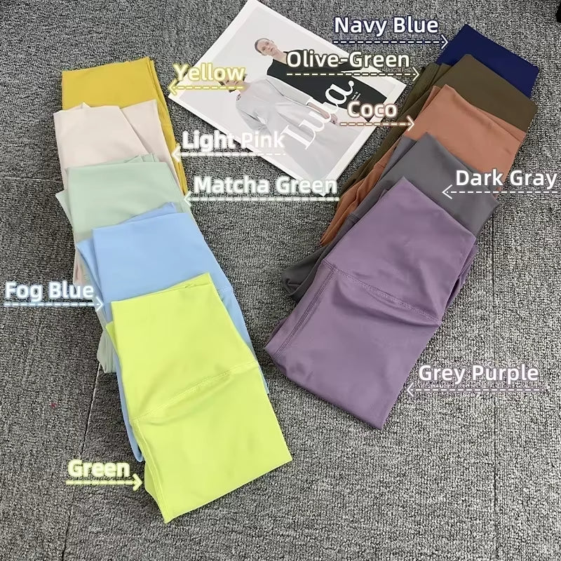 Hot Sale Fitness Female Leggings Running Pants Naked Feeling Leggings High Waist Push up Sport Women Fitness Running Yoga Pants