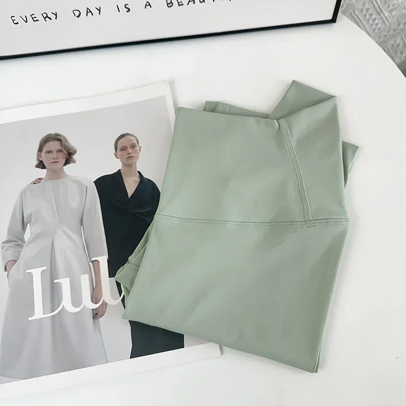 Hot Sale Fitness Female Leggings Running Pants Naked Feeling Leggings High Waist Push up Sport Women Fitness Running Yoga Pants