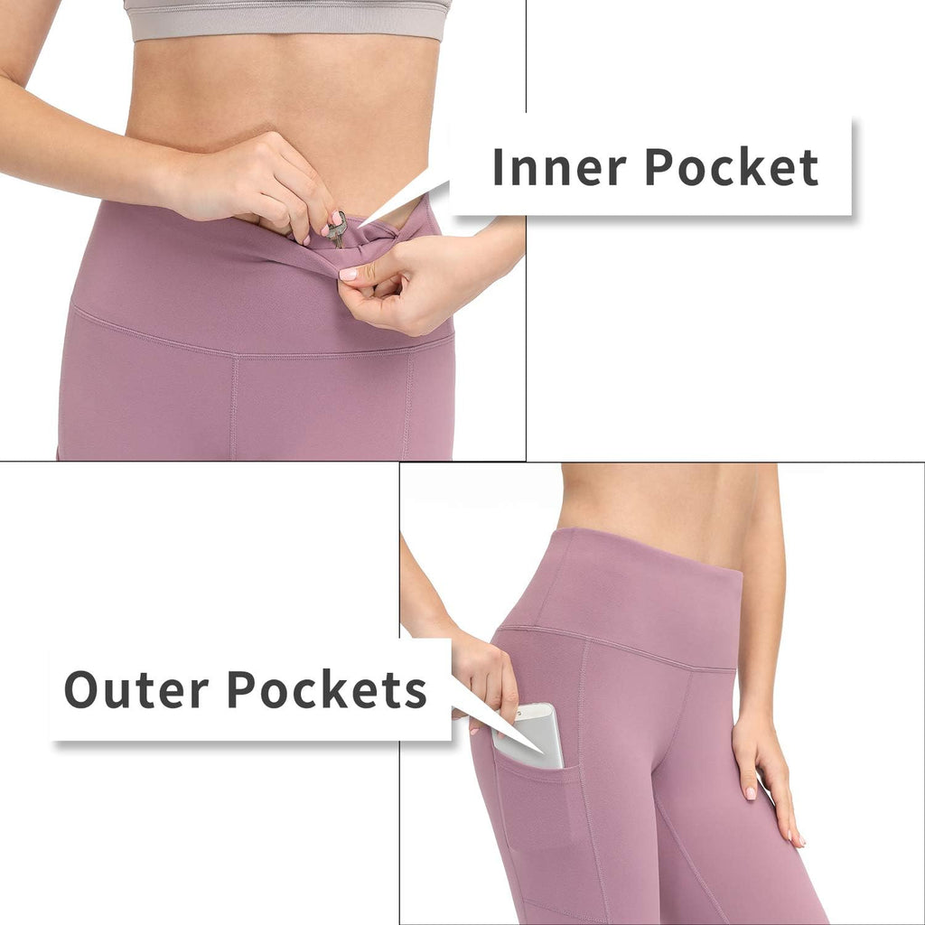 High Waist Yoga Pants with Pockets, Workout Pants for Women, Yoga Leggings with Pockets Pink