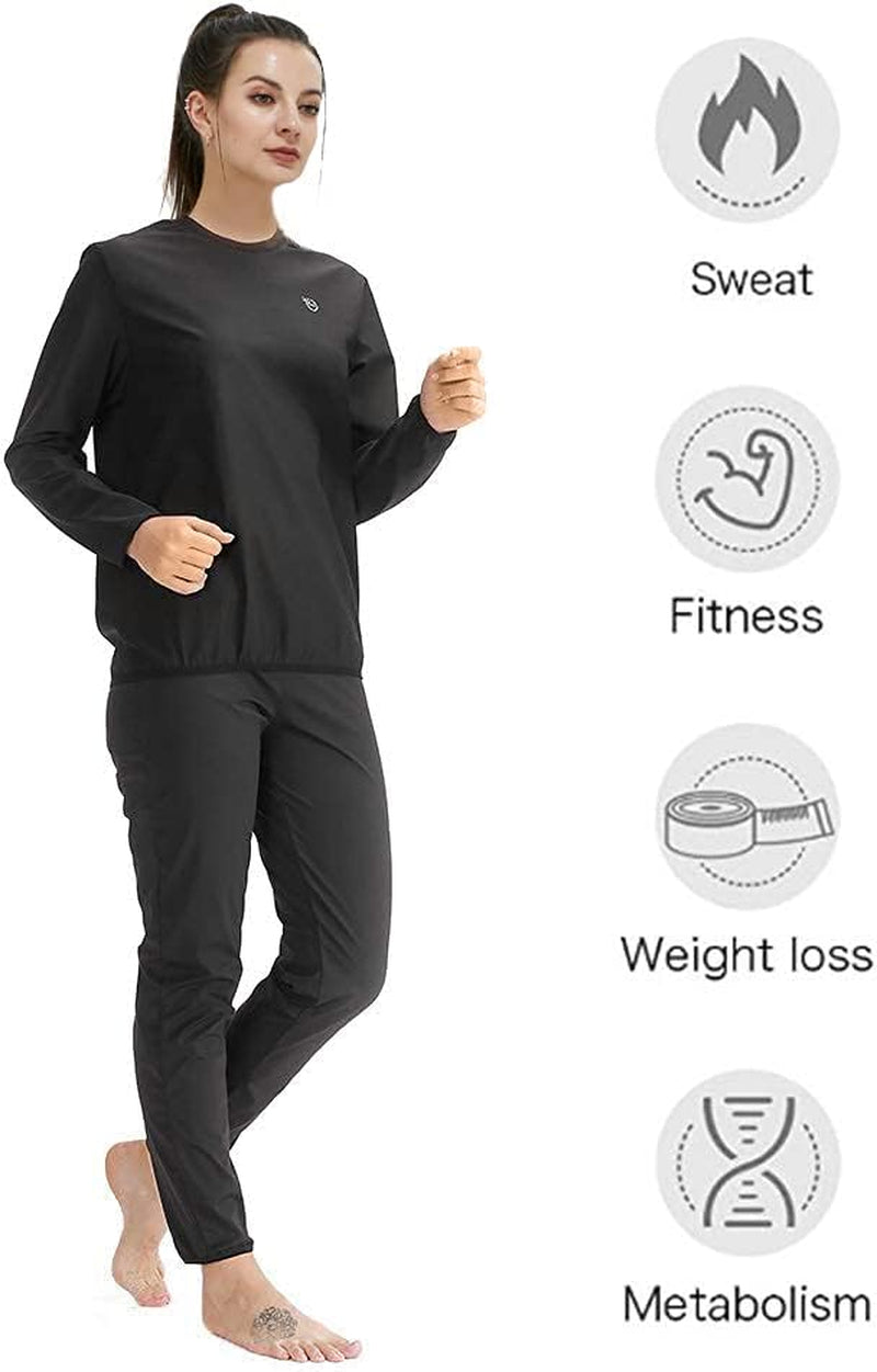 Sauna Suit for Women Weight Loss Sweat Suit Slim Fitness Clothes